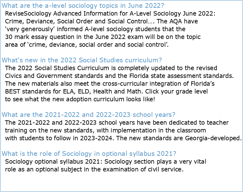 2021-2022: 3-Year General Sociology