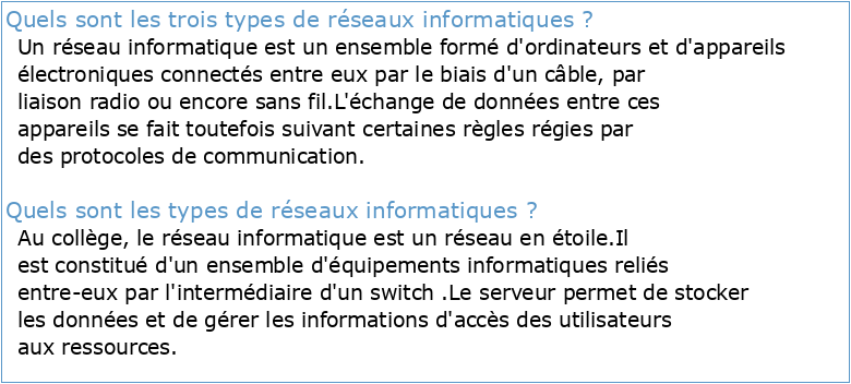 Cours Réseaux et télécoms L3/Info + Miage