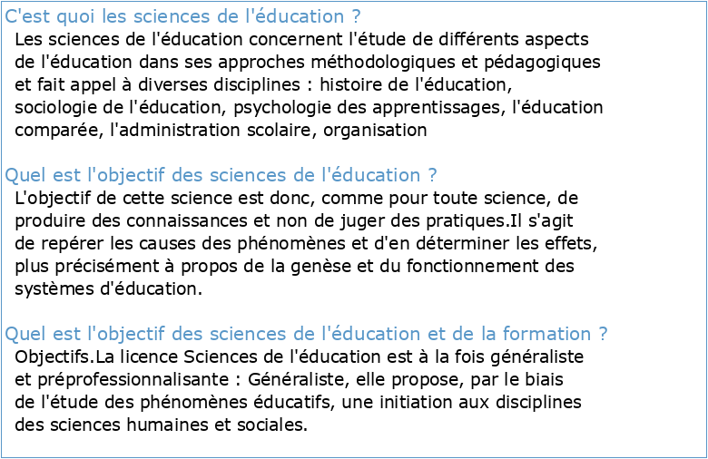 Introduction aux sciences de l'éducation 2