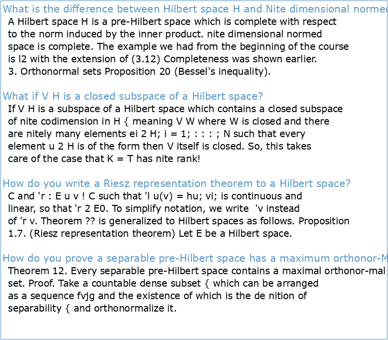 Chapter 4 Espaces de Hilbert
