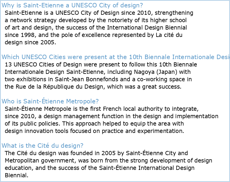 Saint-Étienne Ville UNESCO de design