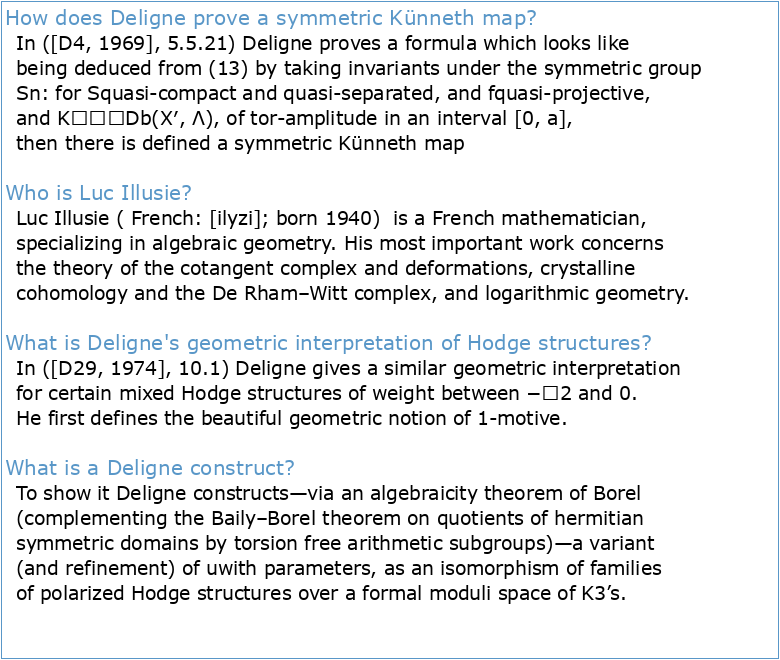 Luc Illusie Pierre Deligne et la géométrie arithmétique Gaz Math