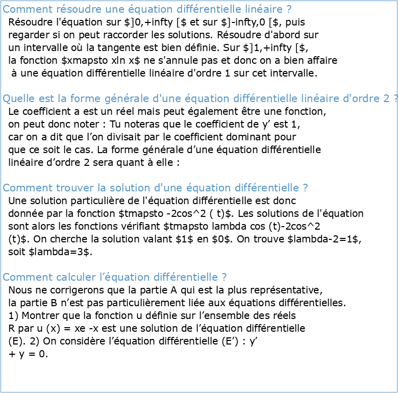 Math S2 PeiP Chapitre 2 Équations différentielles linéaires du