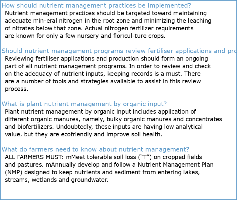 Nutrient Management in Nursery and Floriculture