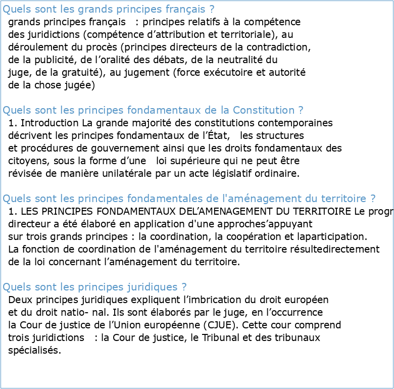 INTRODUCTION 1 LES PRINCIPES FONDAMENTAUX DE L