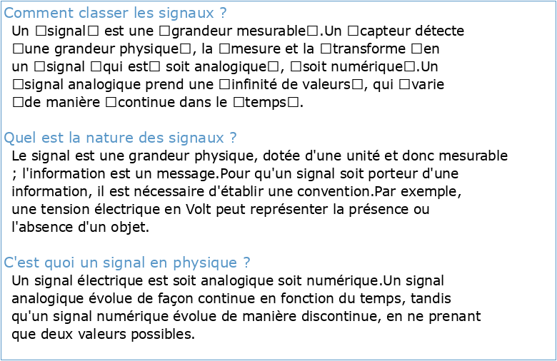 Signaux et Systemes