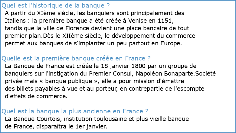 Brève histoire des banques en France et dans le monde