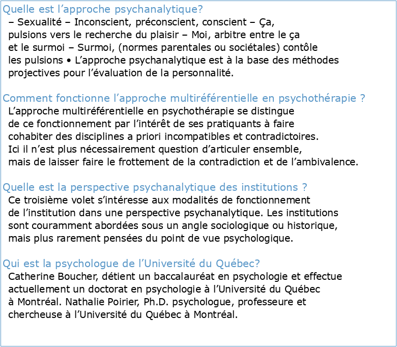 Université de Montréal Approche psycholinguistique des relations