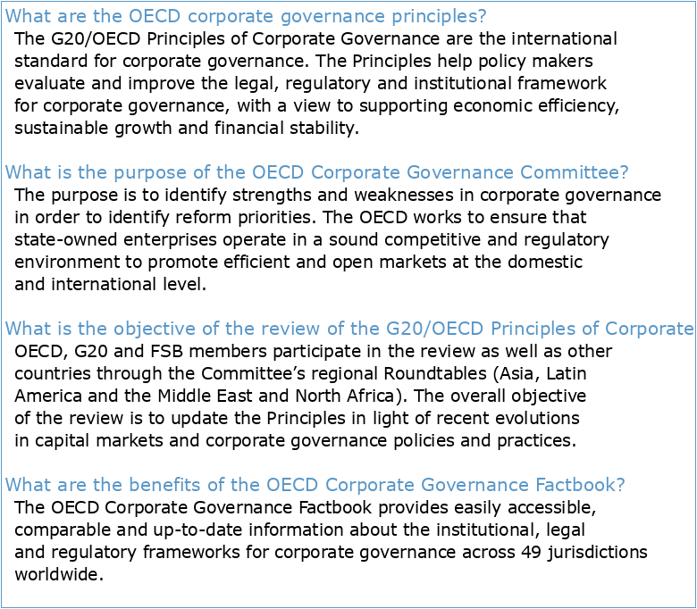 OECD Principles of Corporate Governance