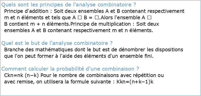 Combinatoire & Probabilités Jean-Philippe Javet