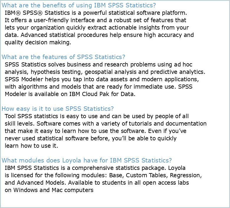 IBM SPSS Statistics 26