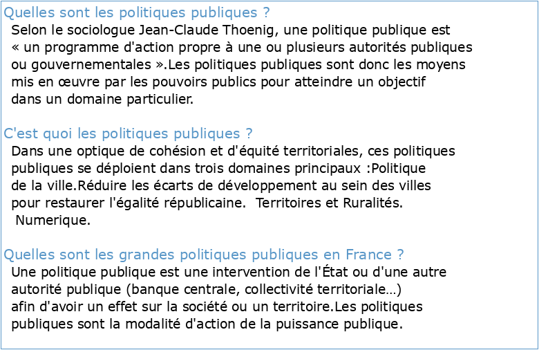 Les politiques publiques de Pierre Muller Paris Presses