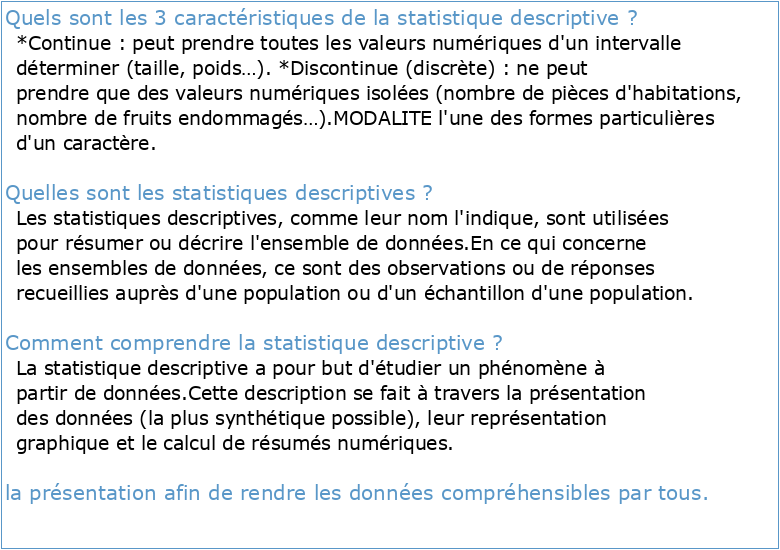 Chapitre1 Statistique descriptive