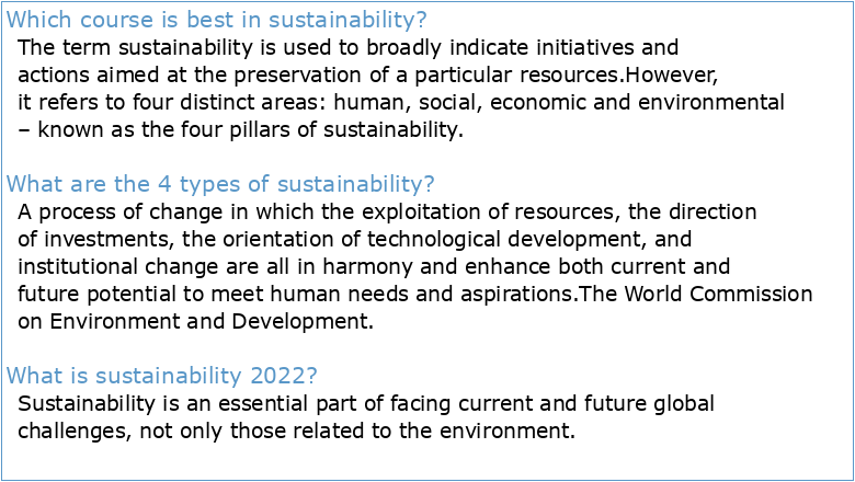View Sustainability Course Catalog 2022