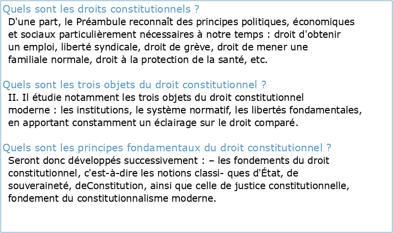 DROIT CONSTITUTIONNEL GENERAL