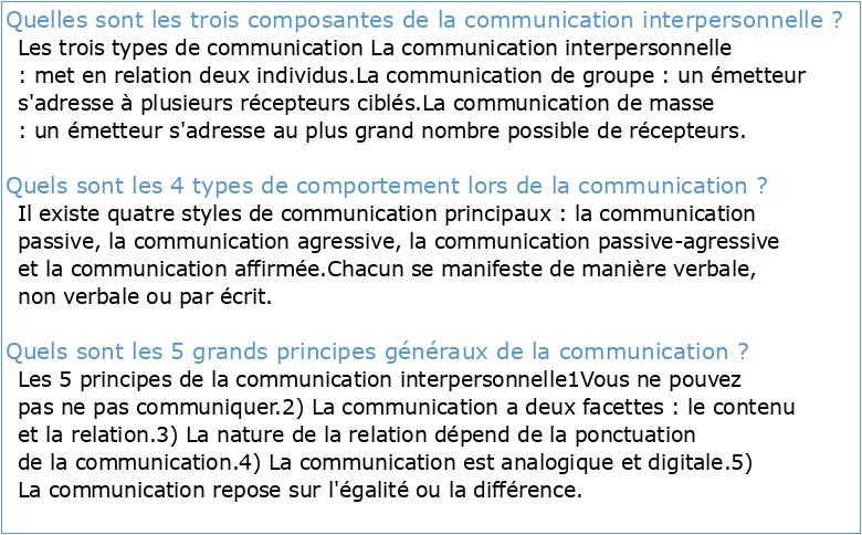 Manuel de Communication Interpersonnelle et Counseling(CIP/C) A
