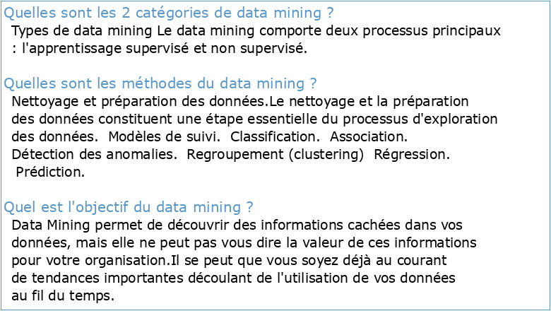 Data mining I Exploration Statistique
