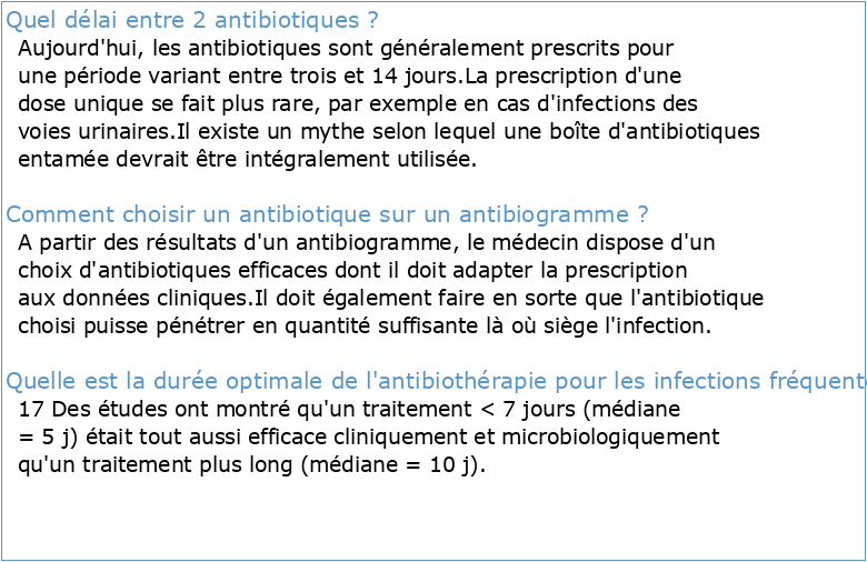 Guide d'antibiothérapie empirique chez l'adulte