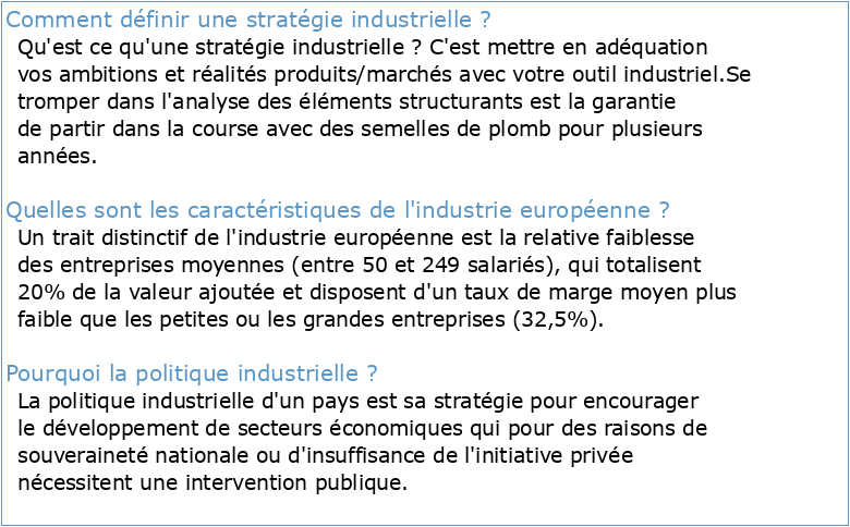 Stratégie industrielle européenne