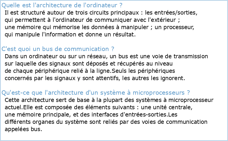 Architecture des Ordinateurs (AO)