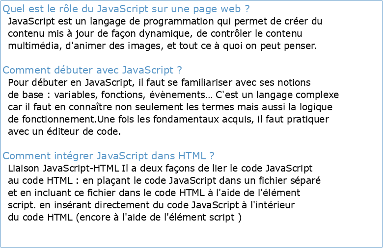 introduction au web —javascript