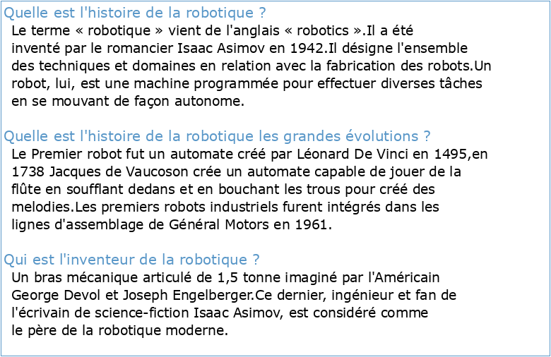 Histoire de la robotique  GoTronic