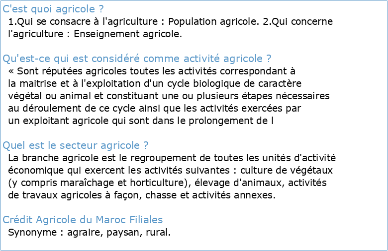 AGRICOLE