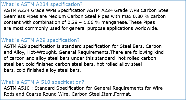 Standard Speciﬁcation for Carbon Steel Alloy Steel and