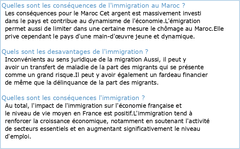 L'immigration au Maroc : les défis de l'intégration