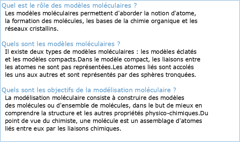 TP chimie n°: Utilisation des modèles moléculaires