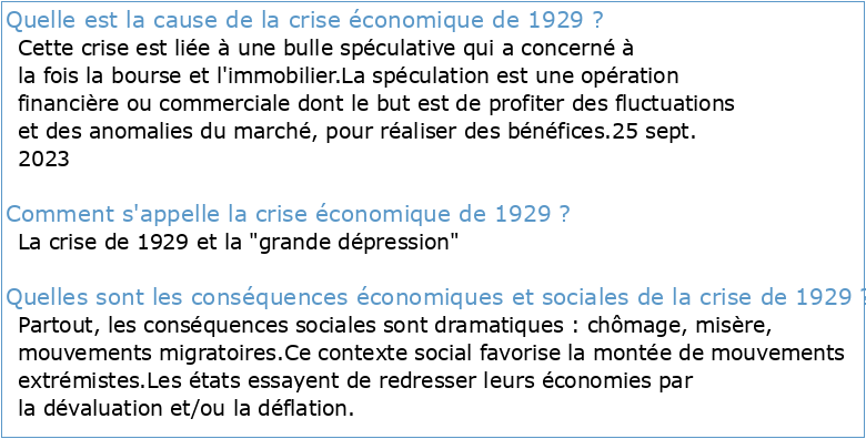 crise économique de 1929
