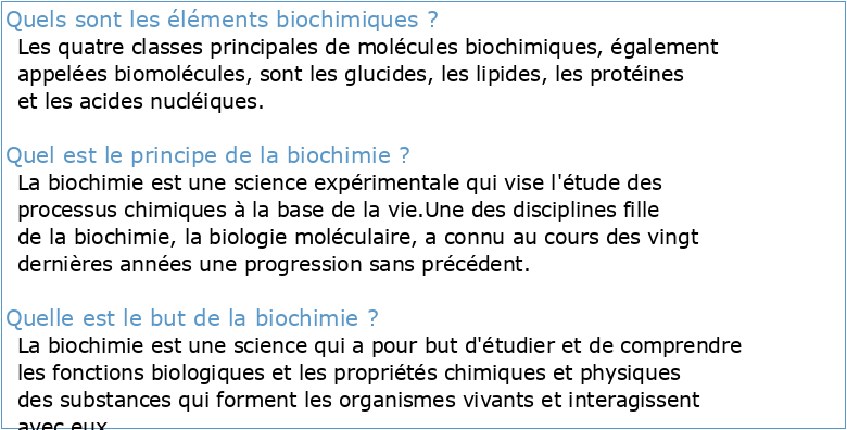 Techniques Biochimiques