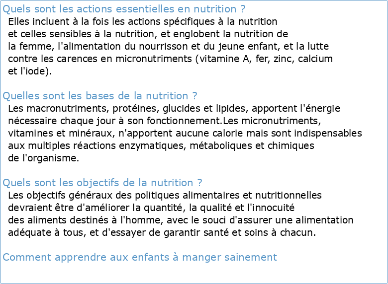 Introduction à la nutrition 56311 (Apprentissages essentiels)