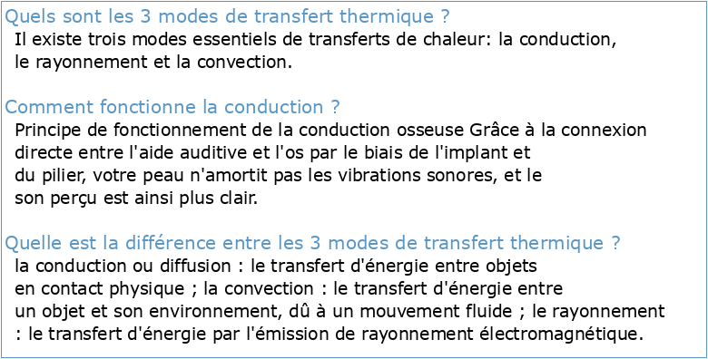 Transferts thermiques Conduction