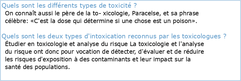 notions de toxicologie  cnesst