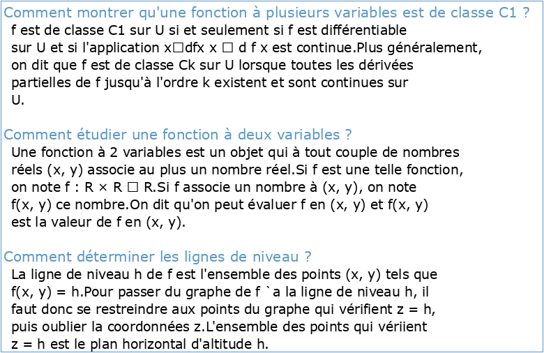 Cours dAnalyse 3 Fonctions de plusieurs variables