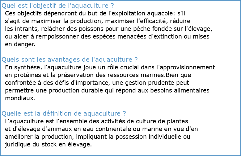 l'aquaculture au maroc