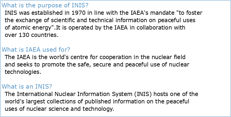 International Nuclear Information System