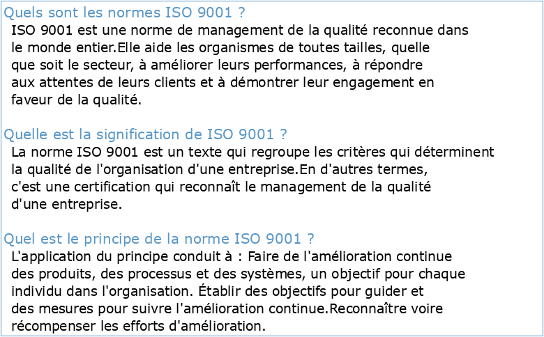 ISO 9001 Livre blanc