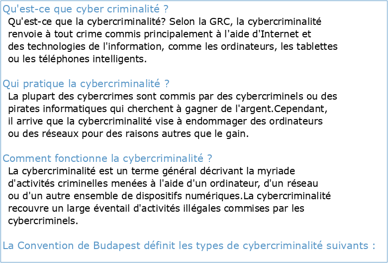 Qu'est que la Cyber Criminalité ?  agis group