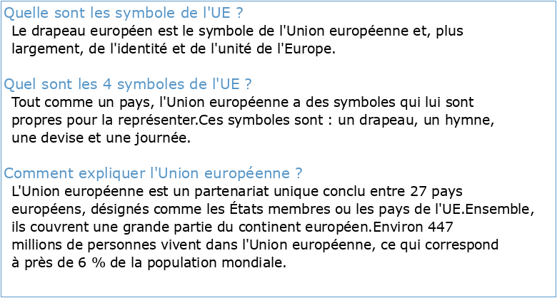 Les symboles de l'Union européenne – Introduction