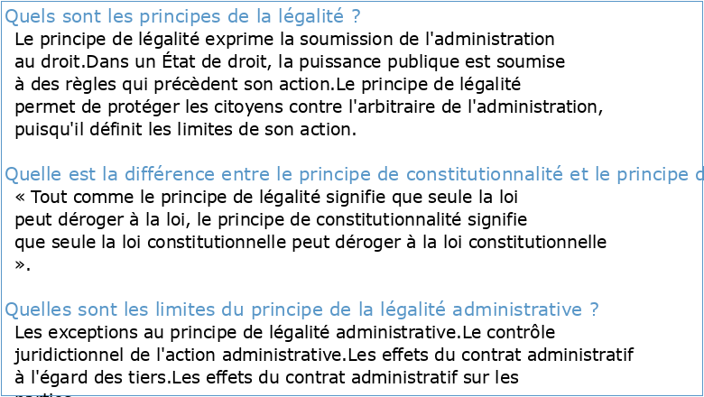 Le principe de légalité de l'article 23 de la Constitution en matière