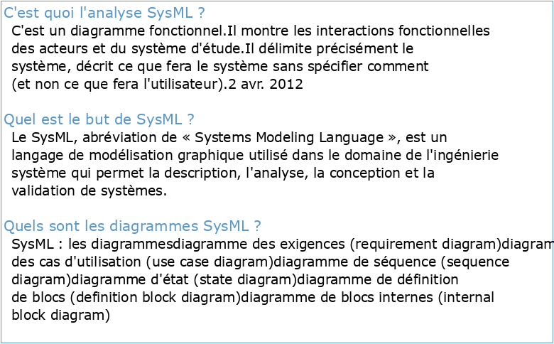 Décrire un système en SysML