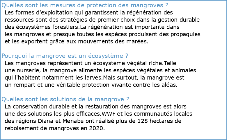 La gestion communautaire des écosystèmes de Mangroves en