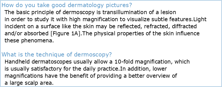 How to take good Dermatology/Dermoscopy Photos TOP TIPs