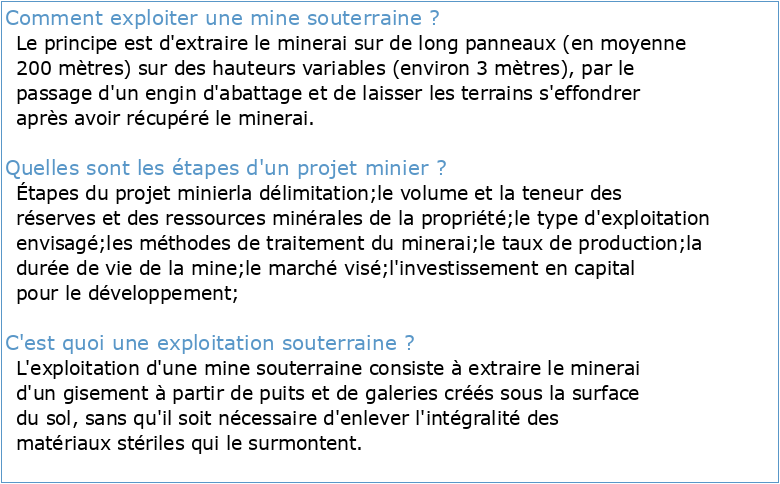 Introduction à l'exploitation minière en eau profonde