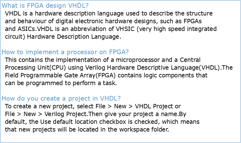 AN INSTRUCTIONAL PROCESSOR DESIGN USING VHDL AND AN FPGA