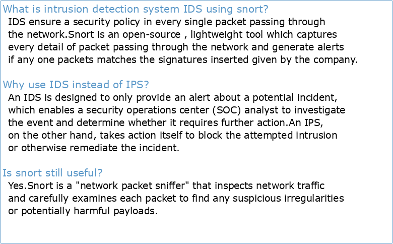 IDS intrusion detections snortpdf