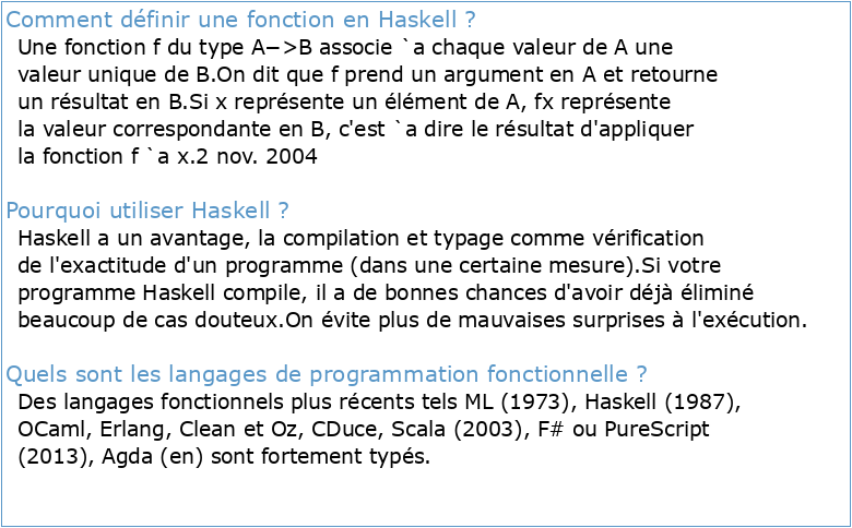 Programmation fonctionnelle (Haskell)