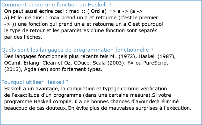 Programmation fonctionnelle en Haskell